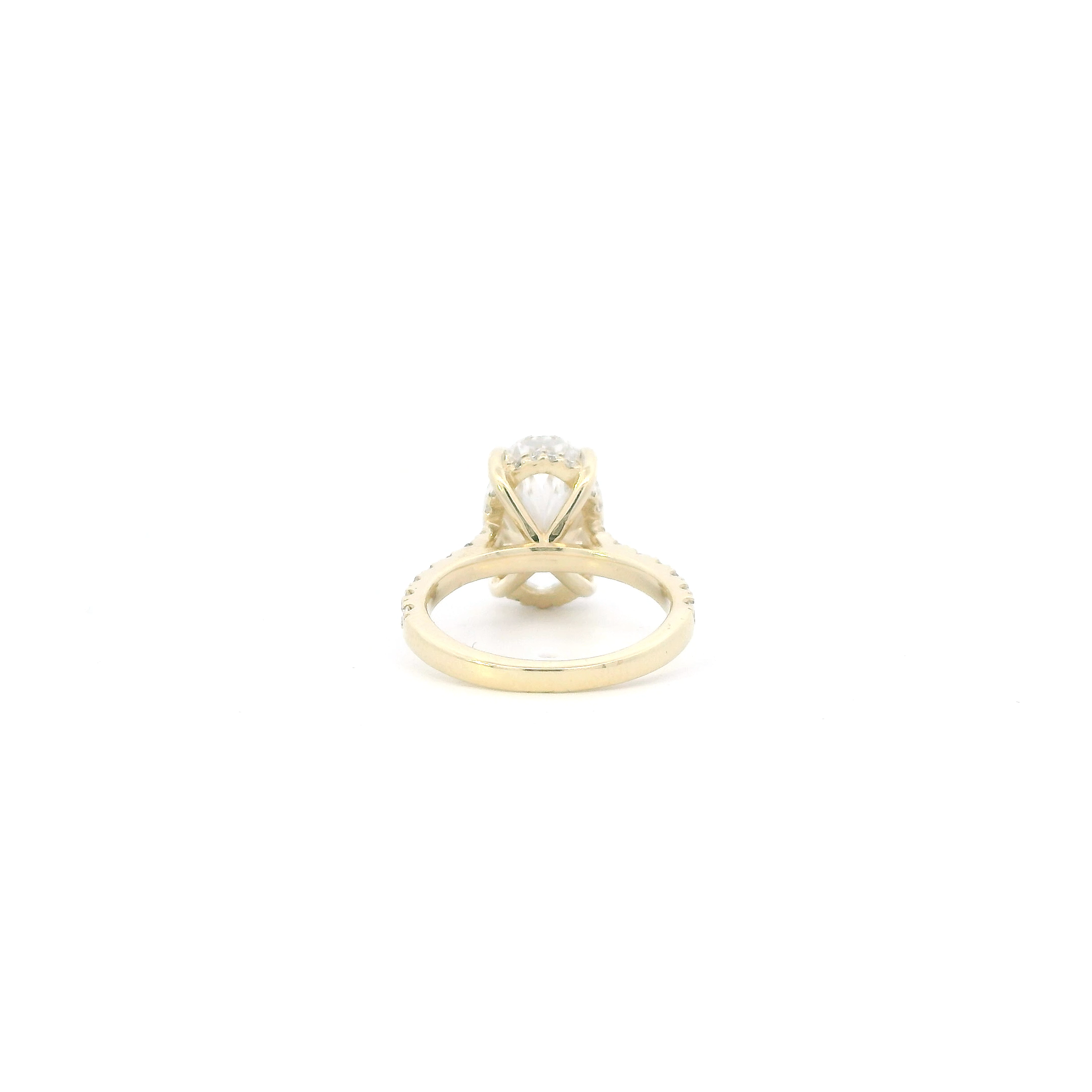 14K Yellow Gold Lab Grown Diamond Women's Ring - 4.59ct