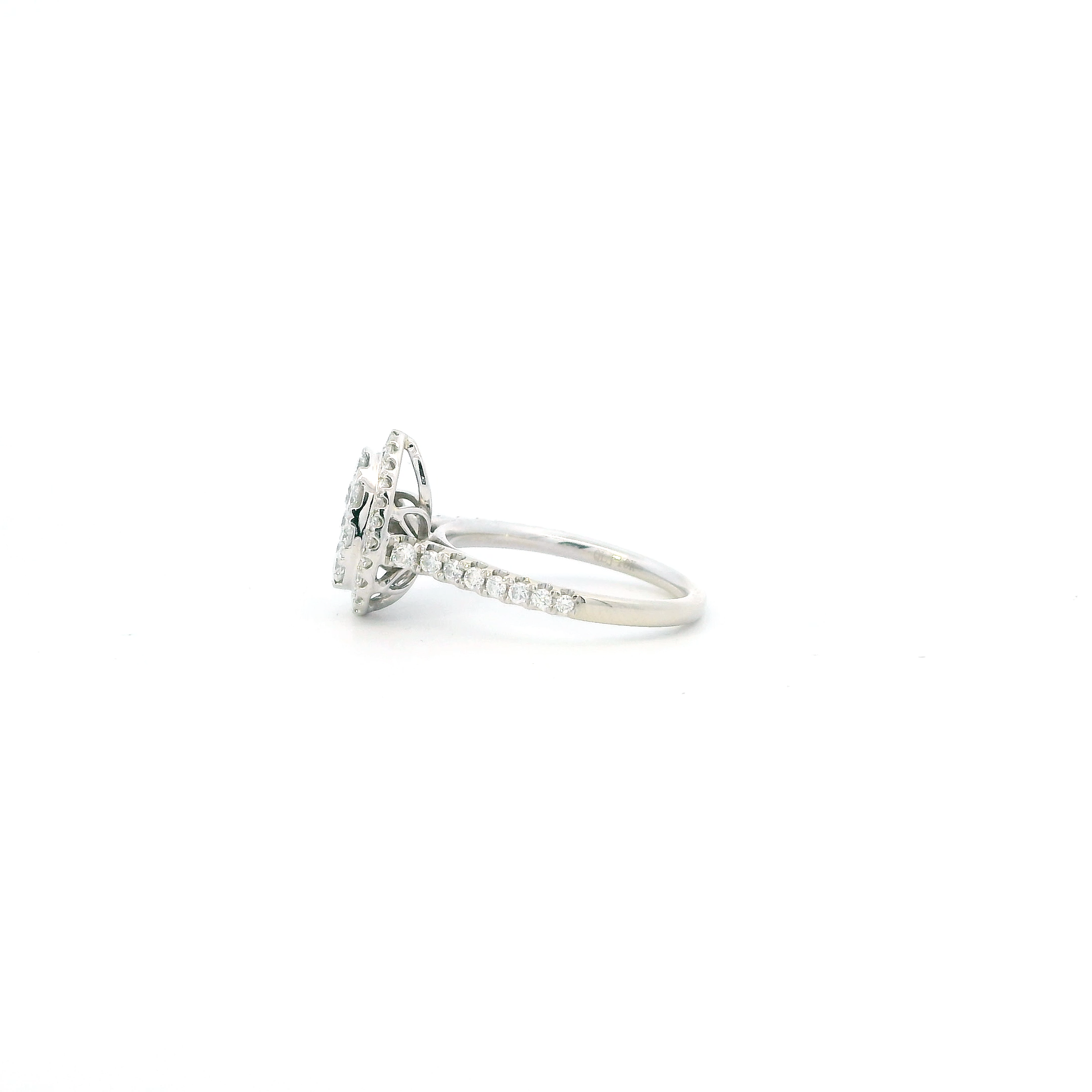 10K White Gold Lab Grown Diamond Women's Ring - 0.97ct