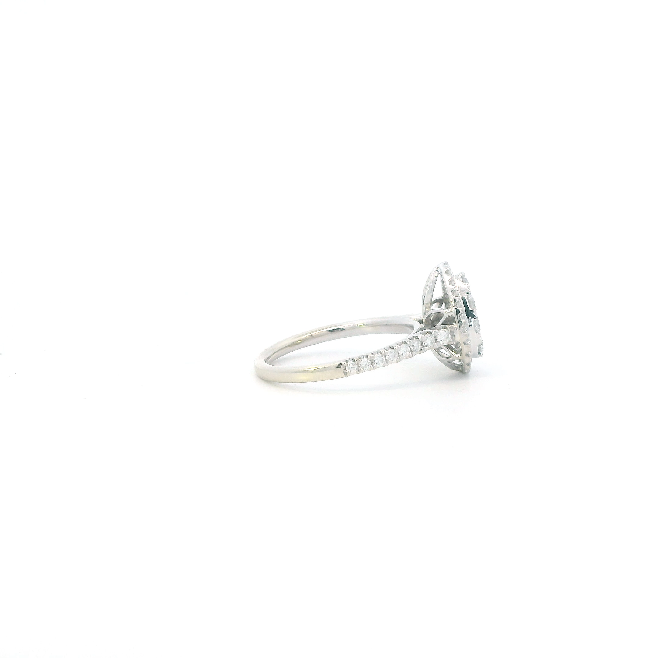 10K White Gold Lab Grown Diamond Women's Ring - 0.97ct
