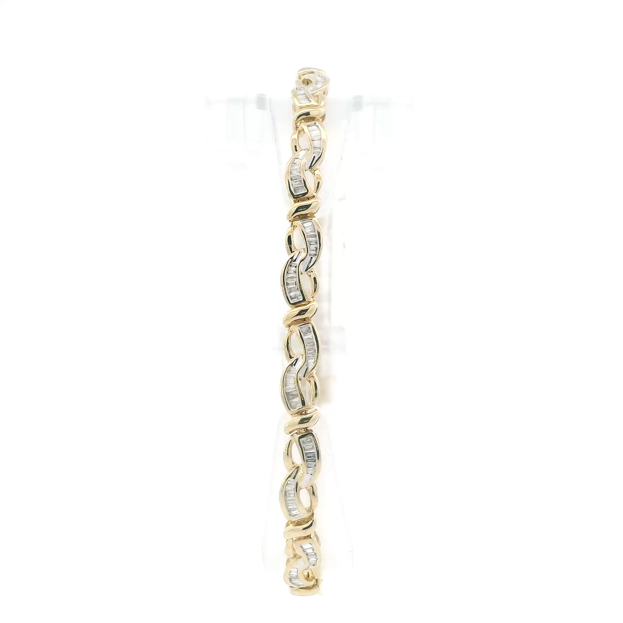 10K Yellow Gold Diamond Tennis Bracelet-1.00ct