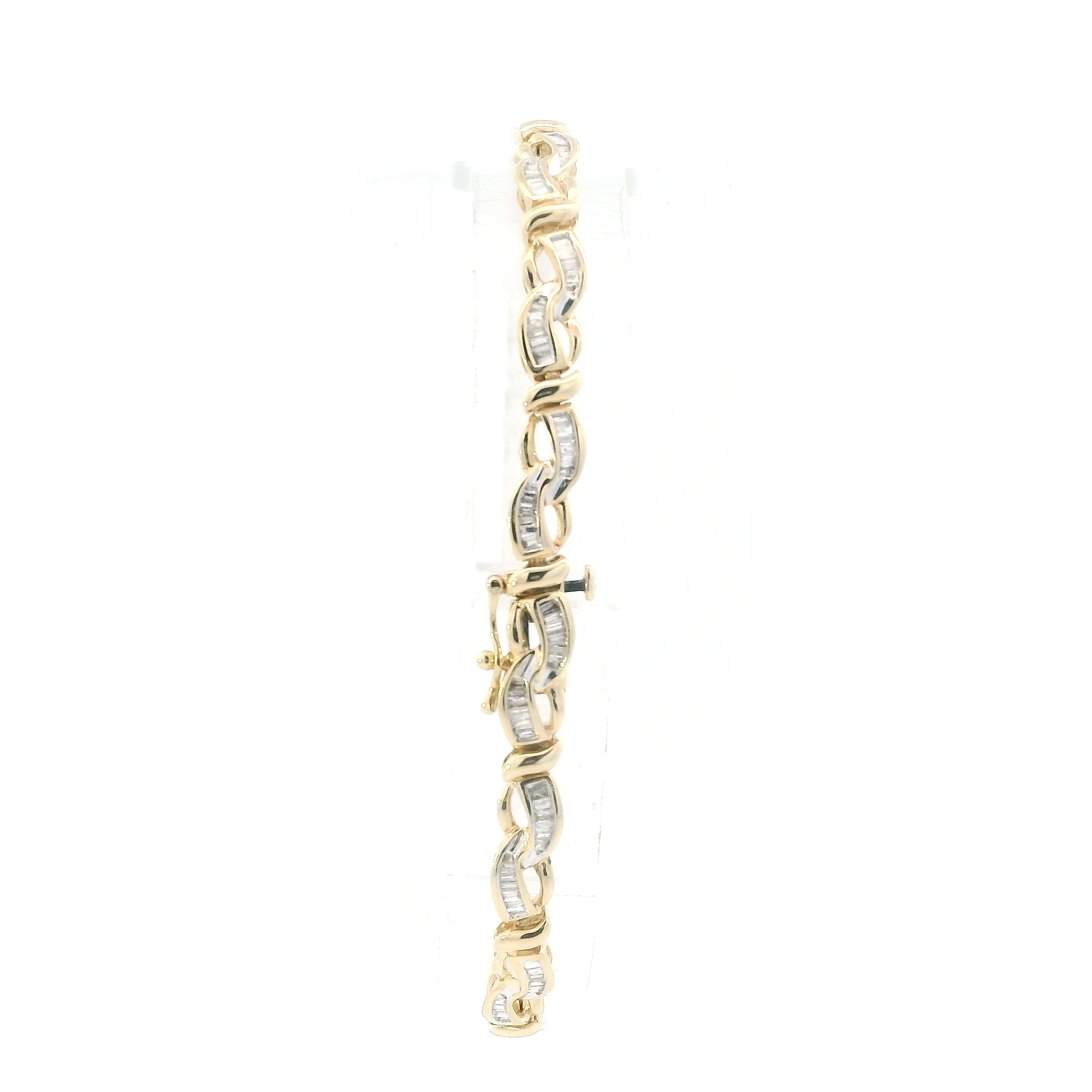 10K Yellow Gold Diamond Tennis Bracelet-1.00ct
