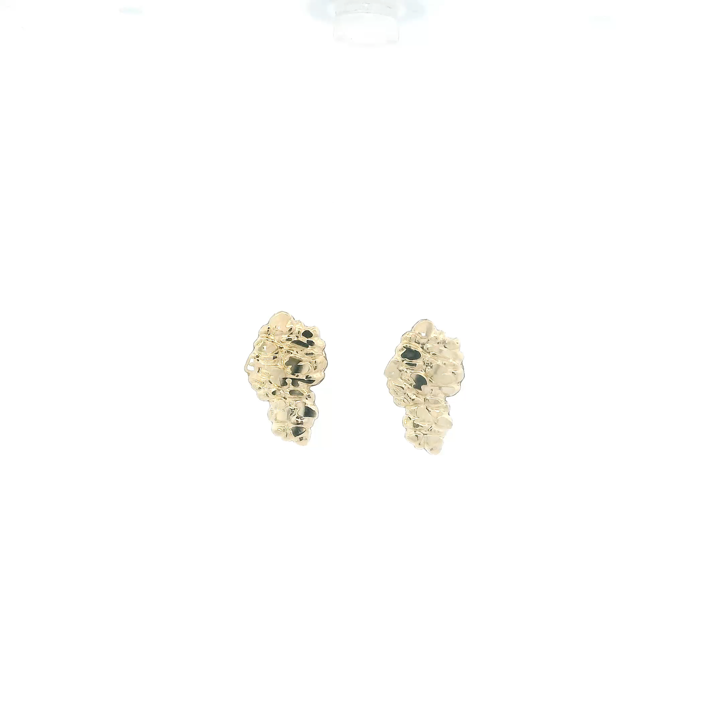 10K Yellow Gold Nugget Stud Earrings