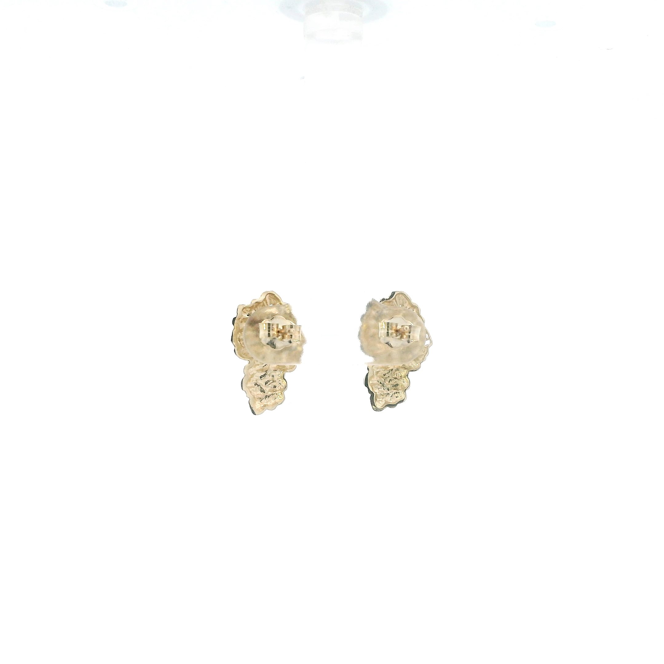 10K Yellow Gold Nugget Stud Earrings