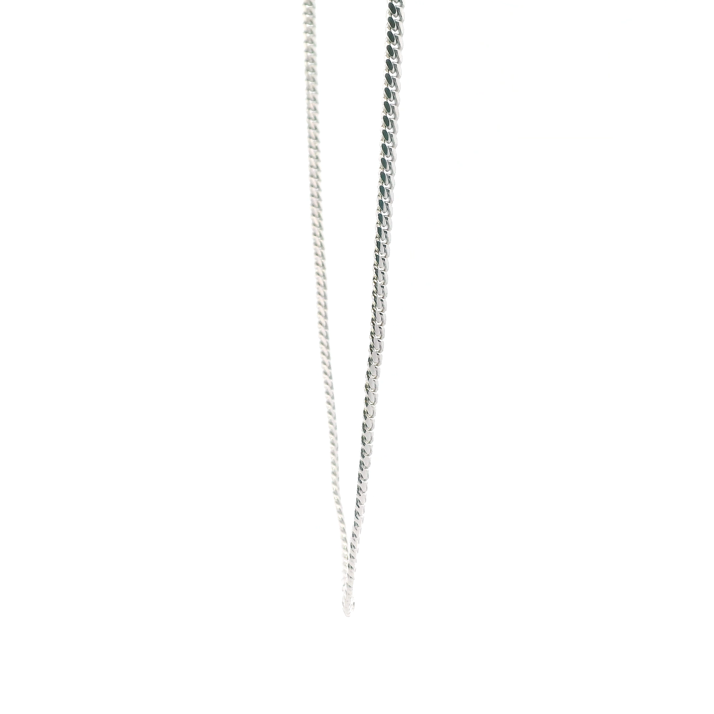 10K White Gold 24" Cuban Chain