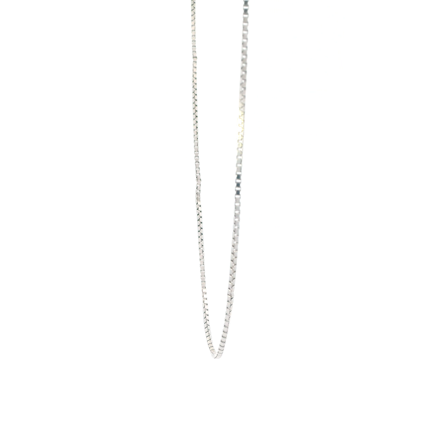 14K White Gold 15.5" Box Chain