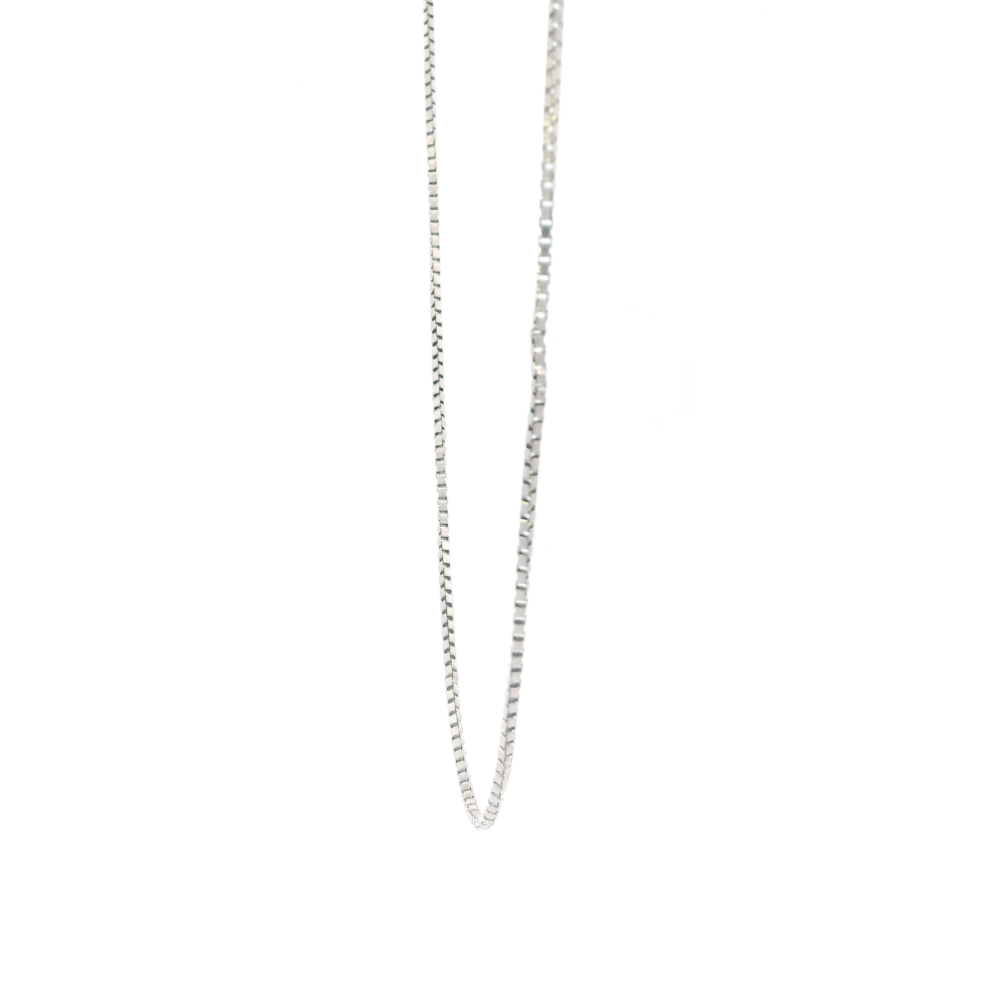 14K White Gold 15.5" Box Chain