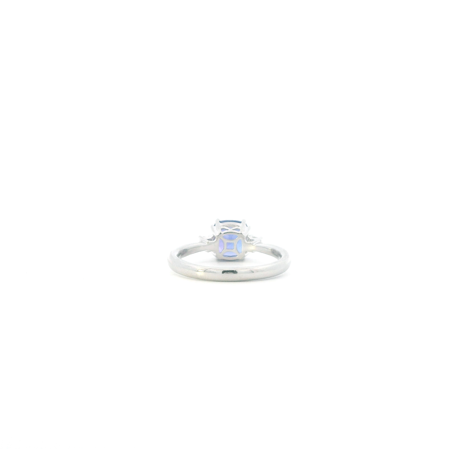 Platinum Diamond & Tanzanite Women's Ring - 0.10ct