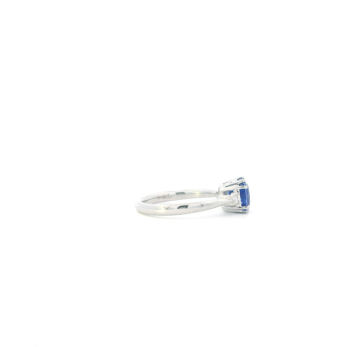Platinum Diamond & Tanzanite Women's Ring - 0.10ct