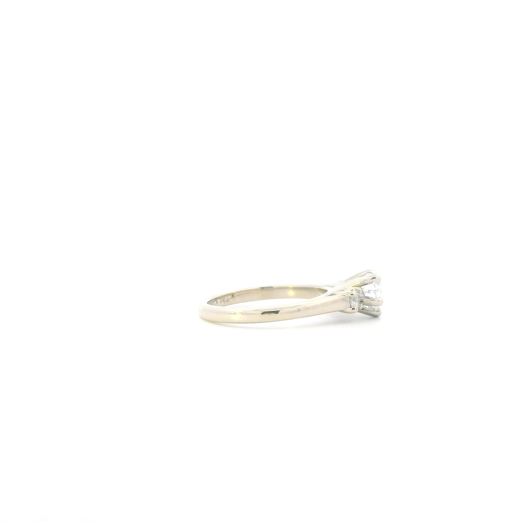 18K White Gold Lab Heart Diamond Women's Ring- 1.19ct