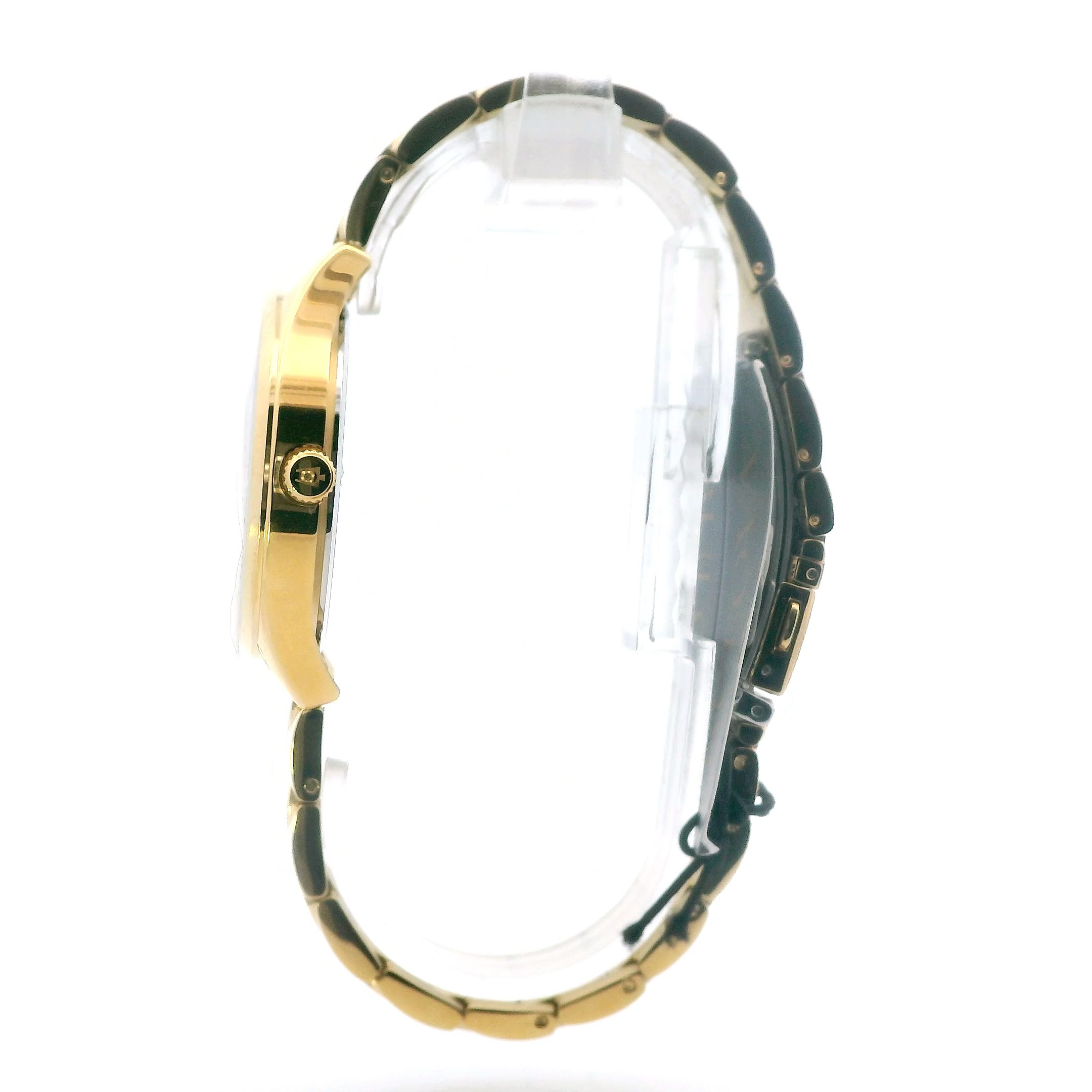 Bulova Classic Gold Quartz Texture Dial Date Men's Wristwatch With Original Box