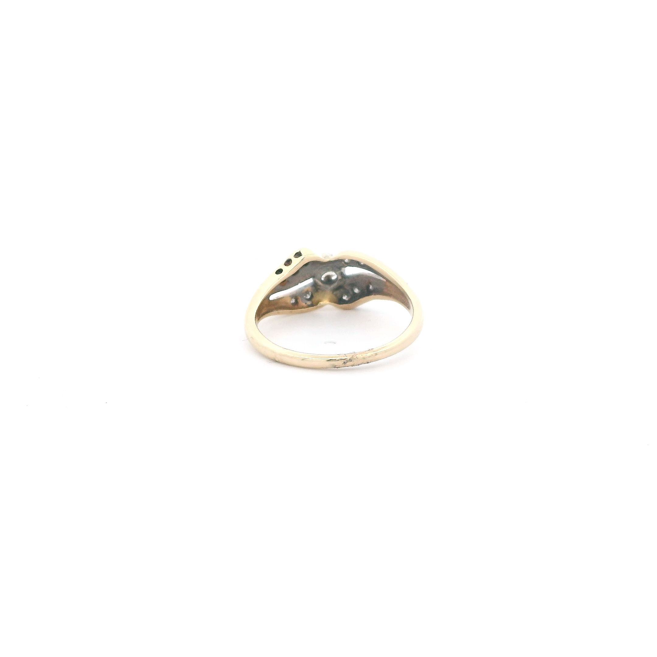 14K Yellow & White Gold Diamond Women's Ring - 0.36ct