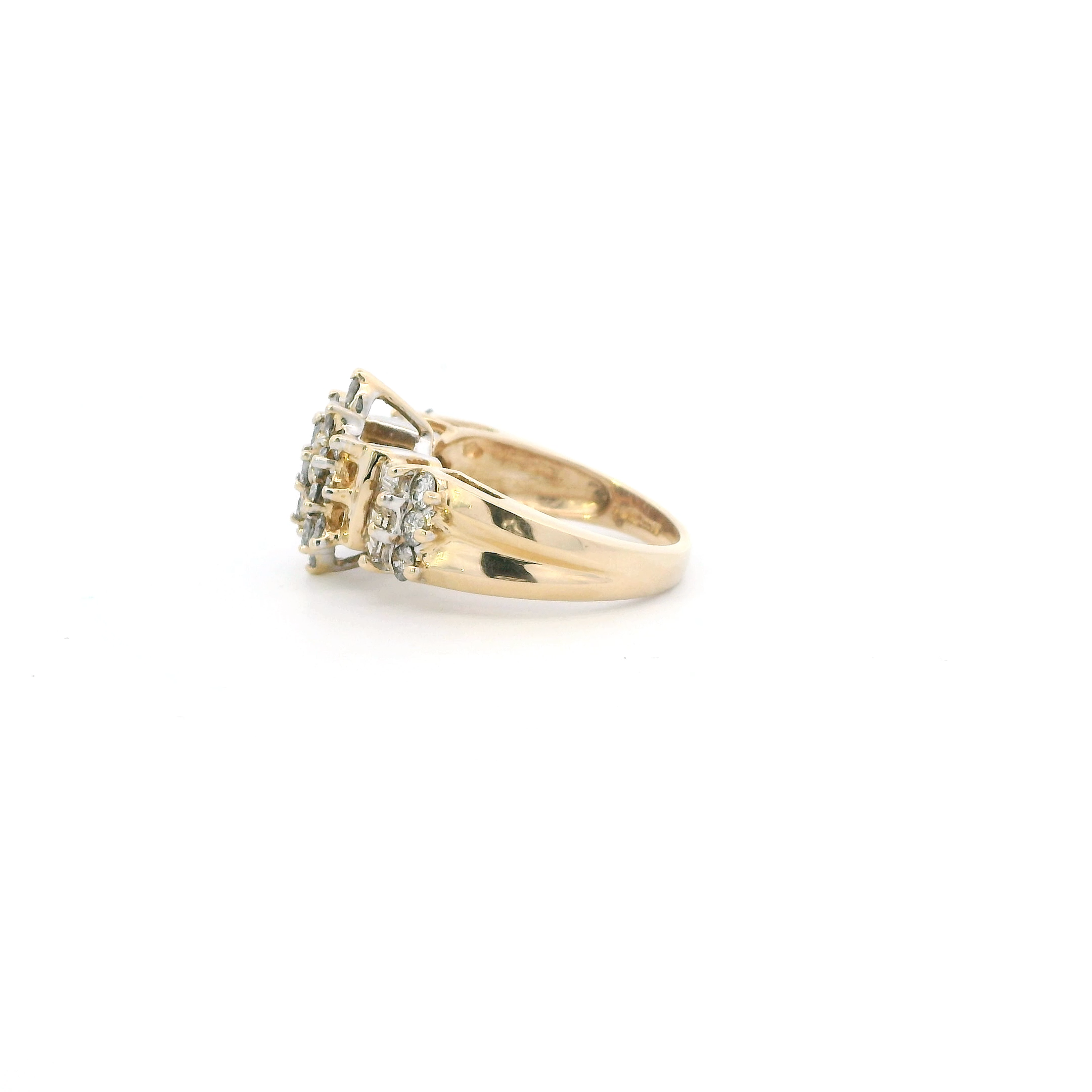 14K Yellow Gold Women's Diamond Ring - 1.50ct