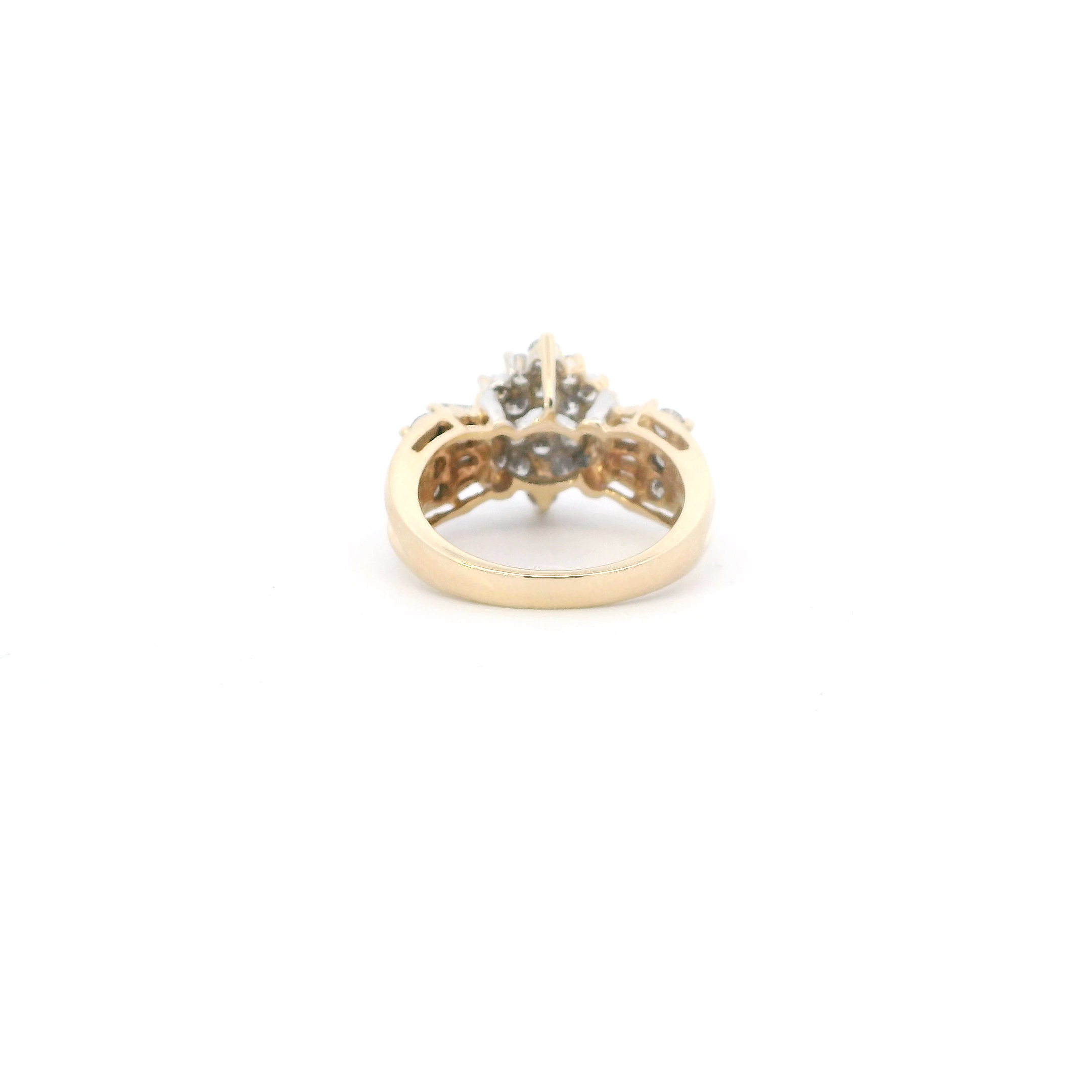 14K Yellow Gold Women's Diamond Ring - 1.50ct