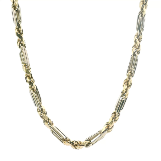 14K Yellow & White Gold 25" Figarope Chain
