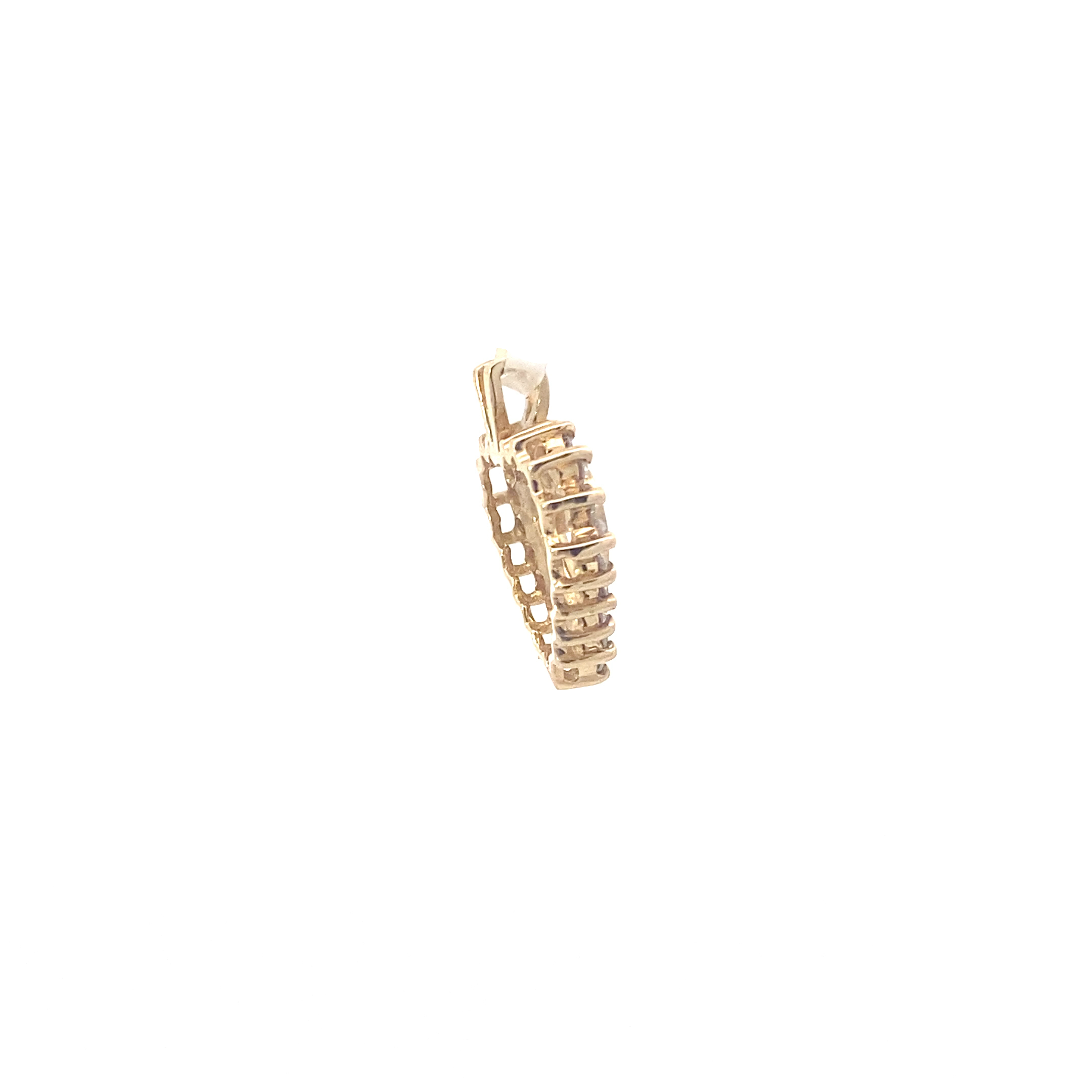 10K Yellow Gold Diamond Heart Pendant - 0.51ct