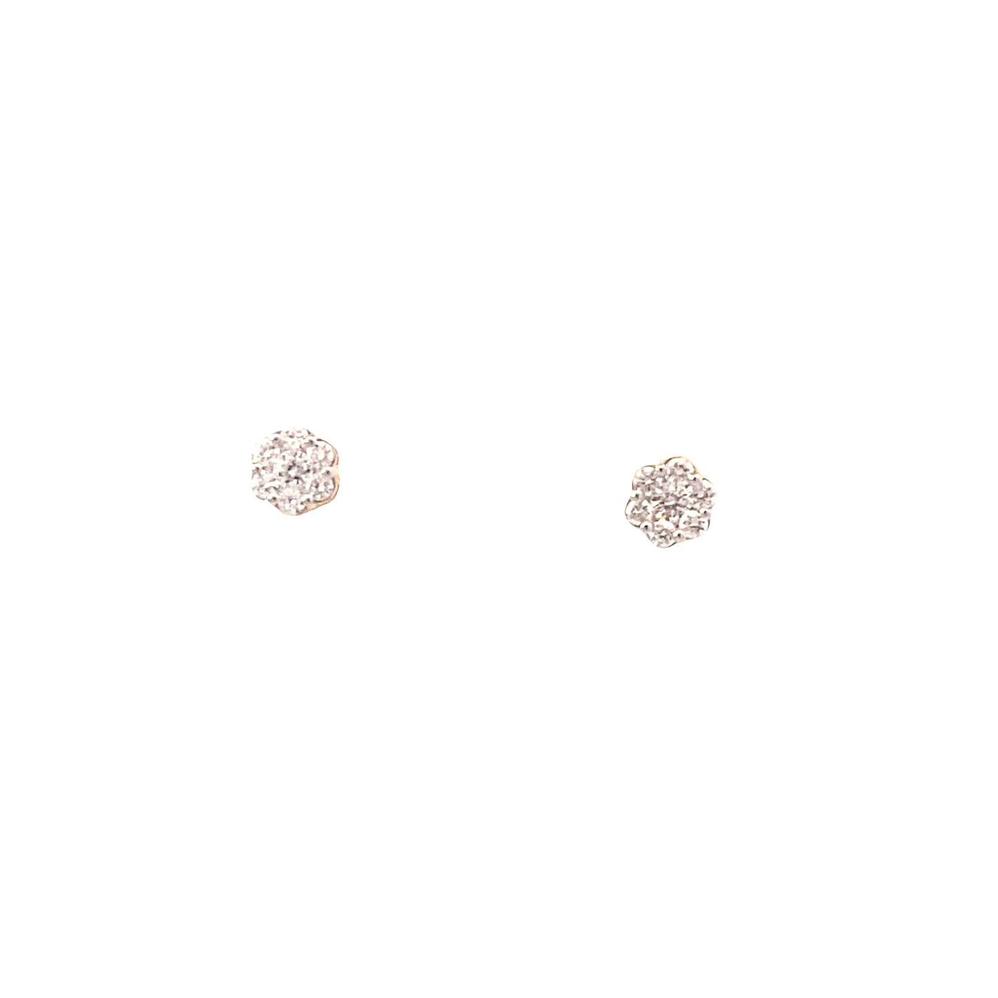 New 14K Yellow Gold Lab Diamond Earrings - 0.15ct
