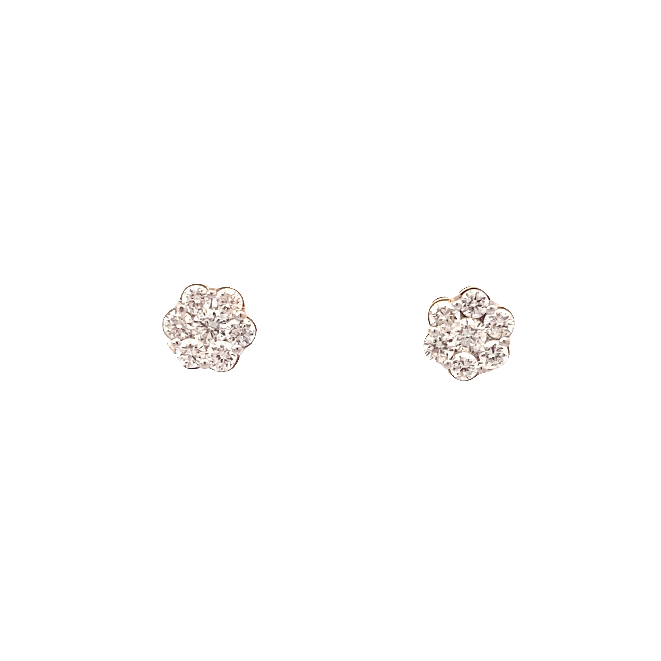 New 14K Yellow Gold Lab Diamond Earrings - 0.50ct