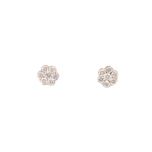 New 14K Yellow Gold Lab Diamond Earrings - 0.50ct