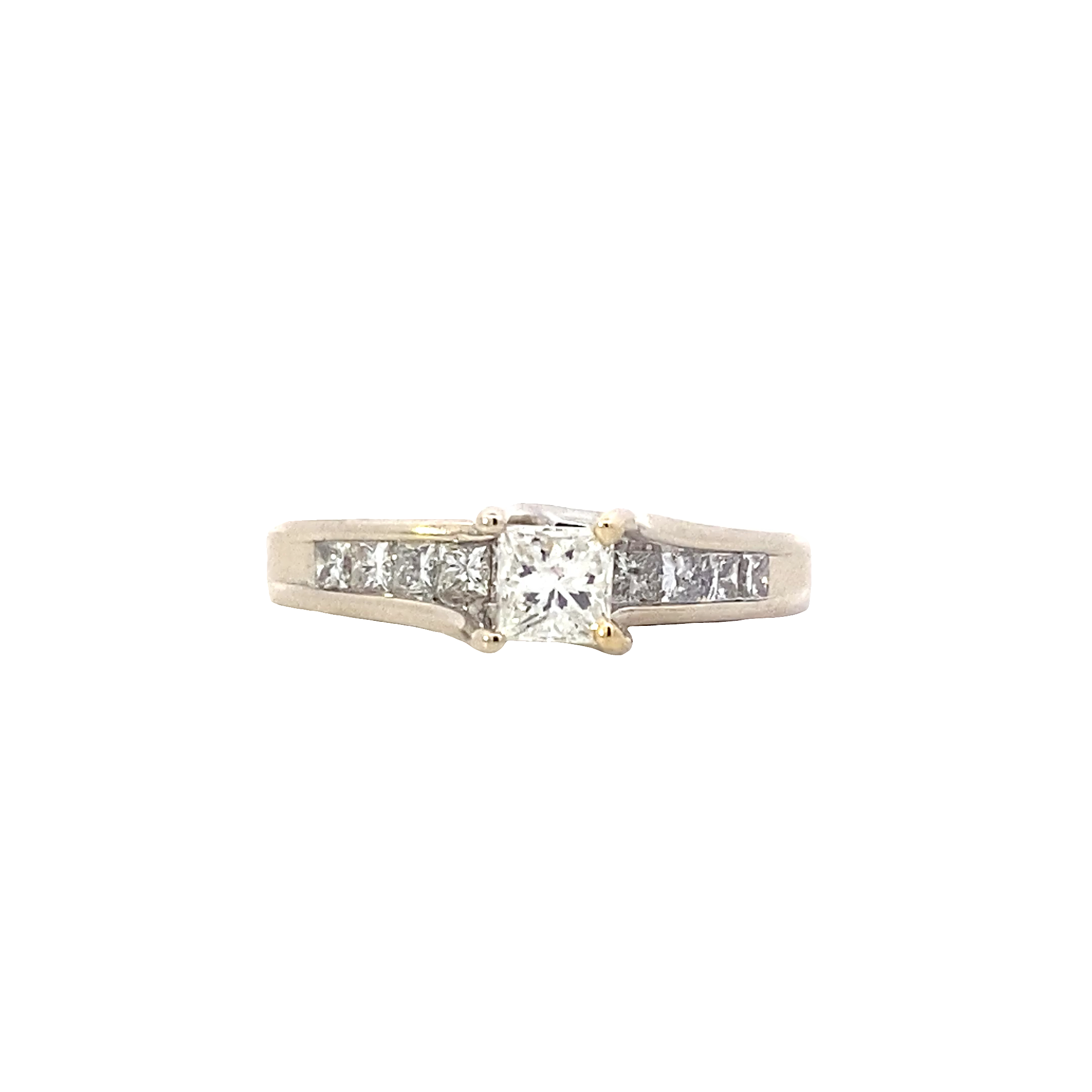 14K Yellow Gold Women's Diamond Ring - 0.87ct