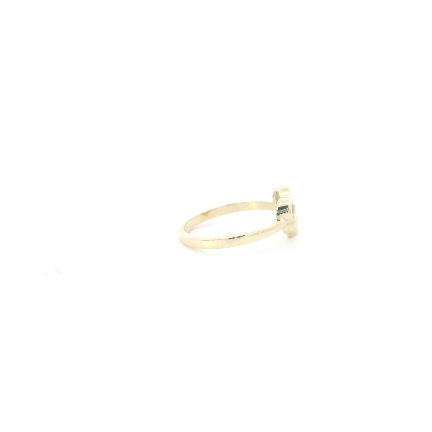 14K Yellow Gold Spinel "15" Heart Women's Ring