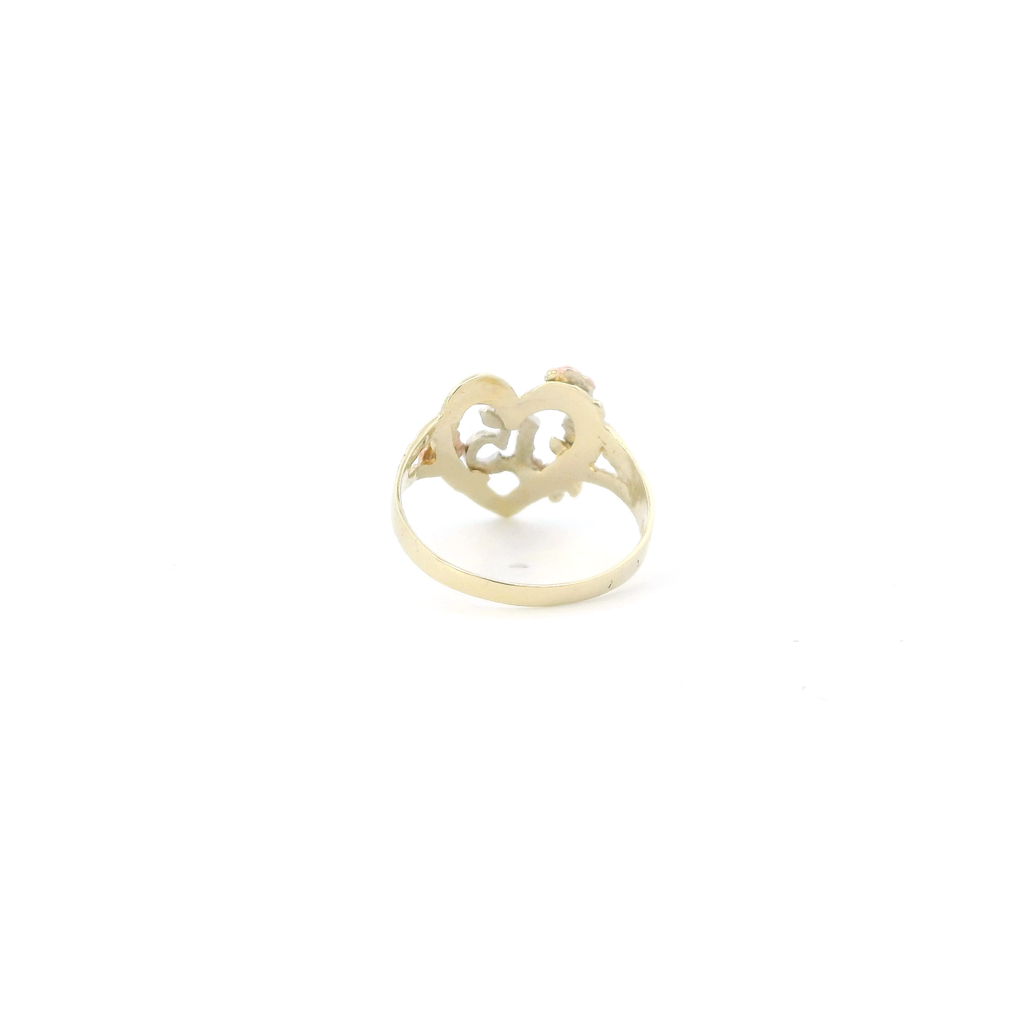 14K Tri Color Gold "15" Women's Ring