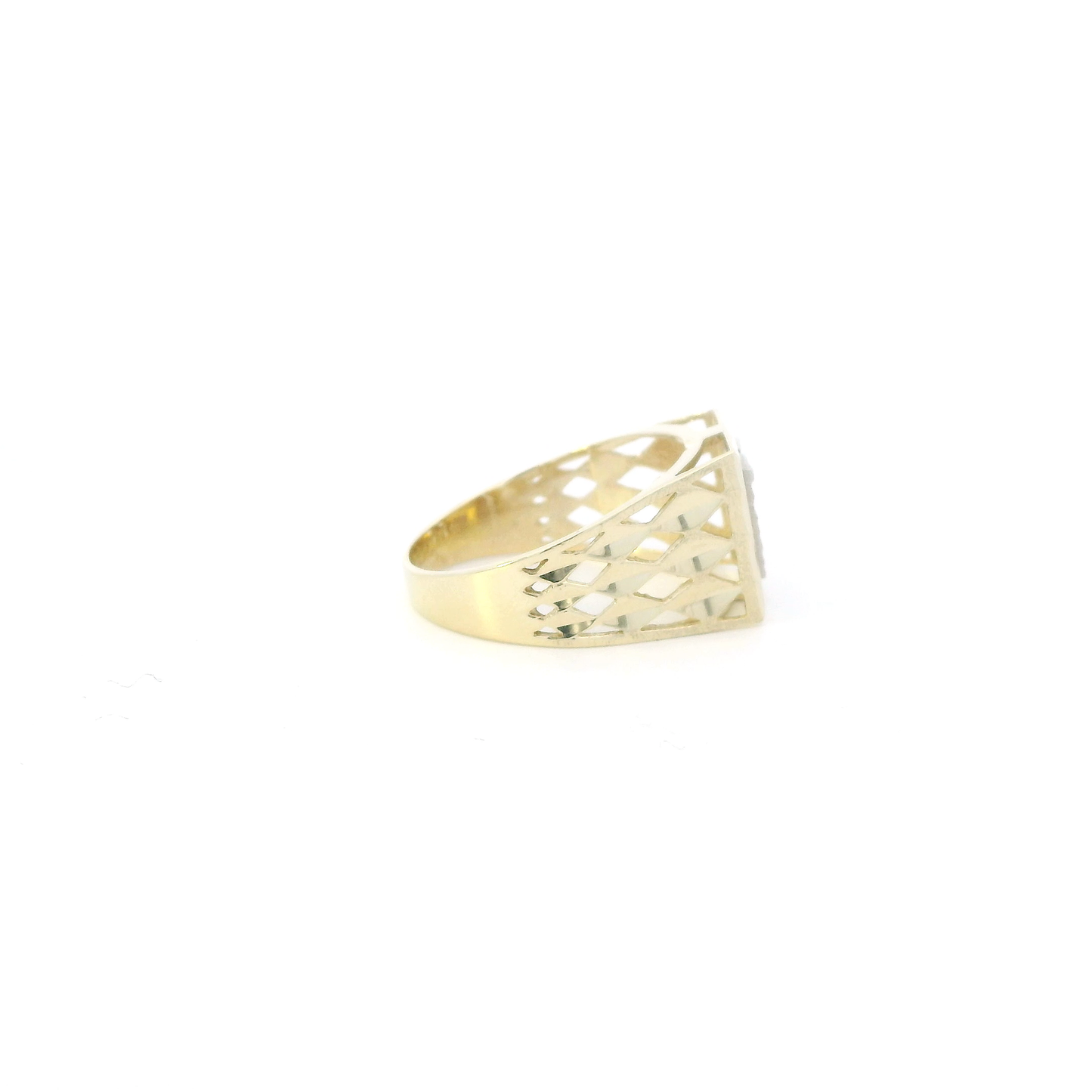 10K Yellow Gold Letter "V" Ring