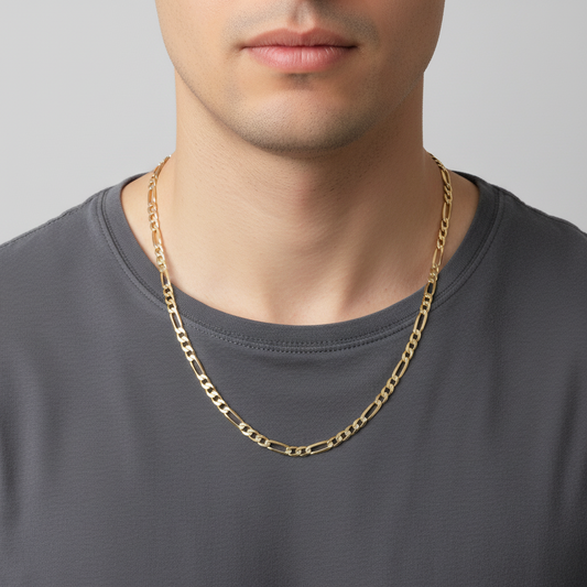 14K Yellow Gold 26" Figaro Chain