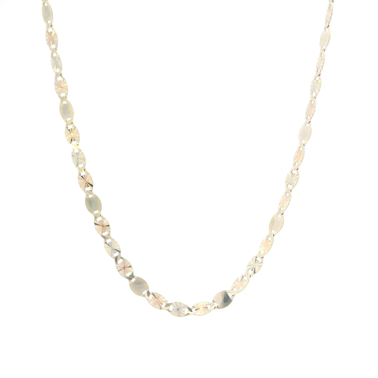 14K Tri Color Gold 24" Valentino Chain