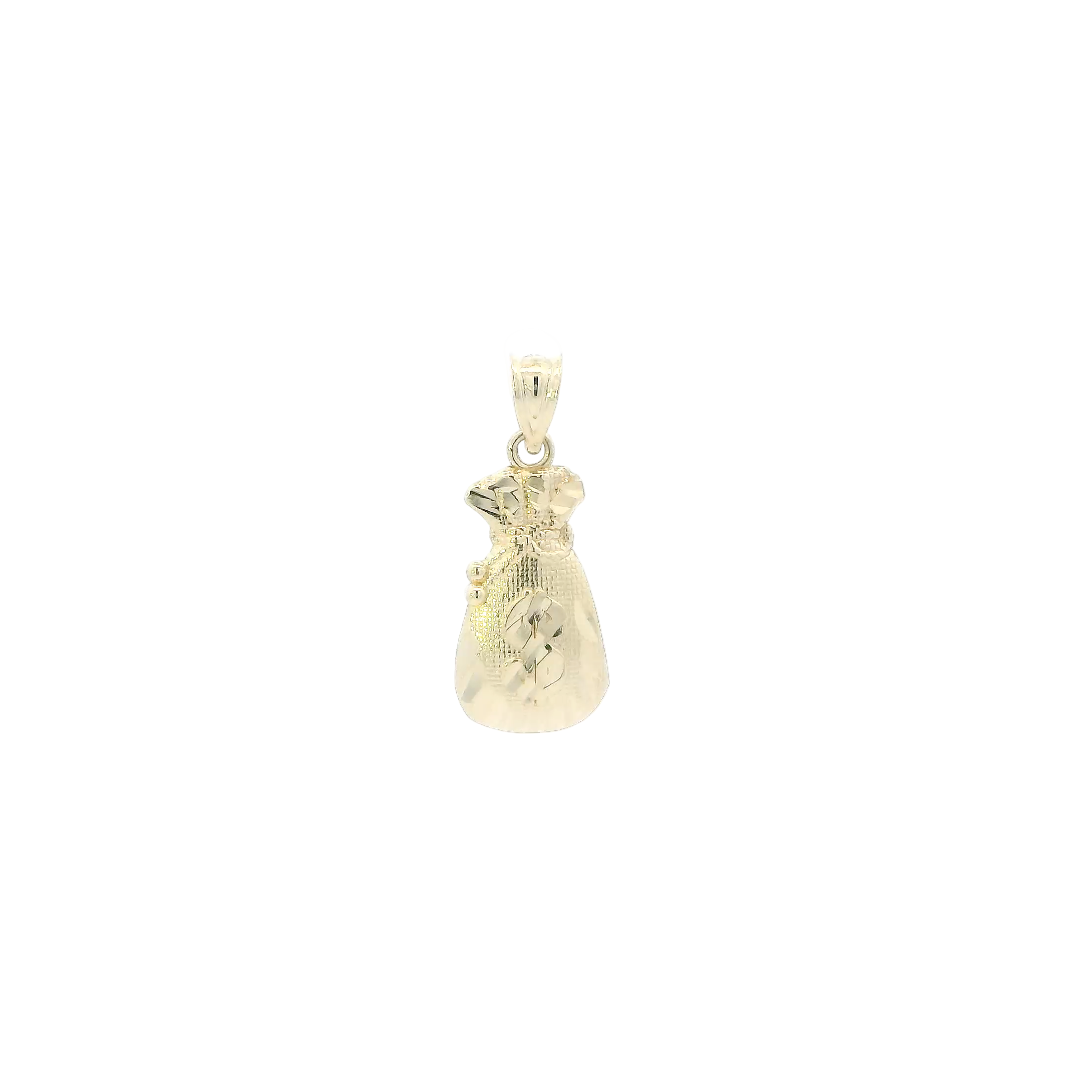 10K Yellow Gold Money Bag Pendant
