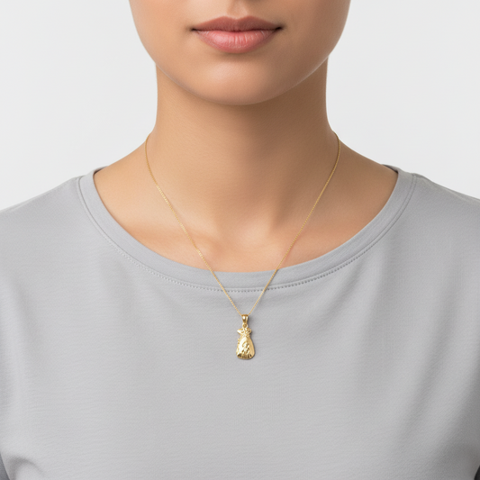 10K Yellow Gold Money Bag Pendant