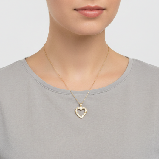 10K Yellow Gold Rolex Heart Pendant
