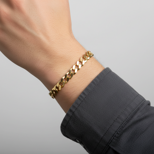 14K Yellow Gold 8.25" Curb Bracelet