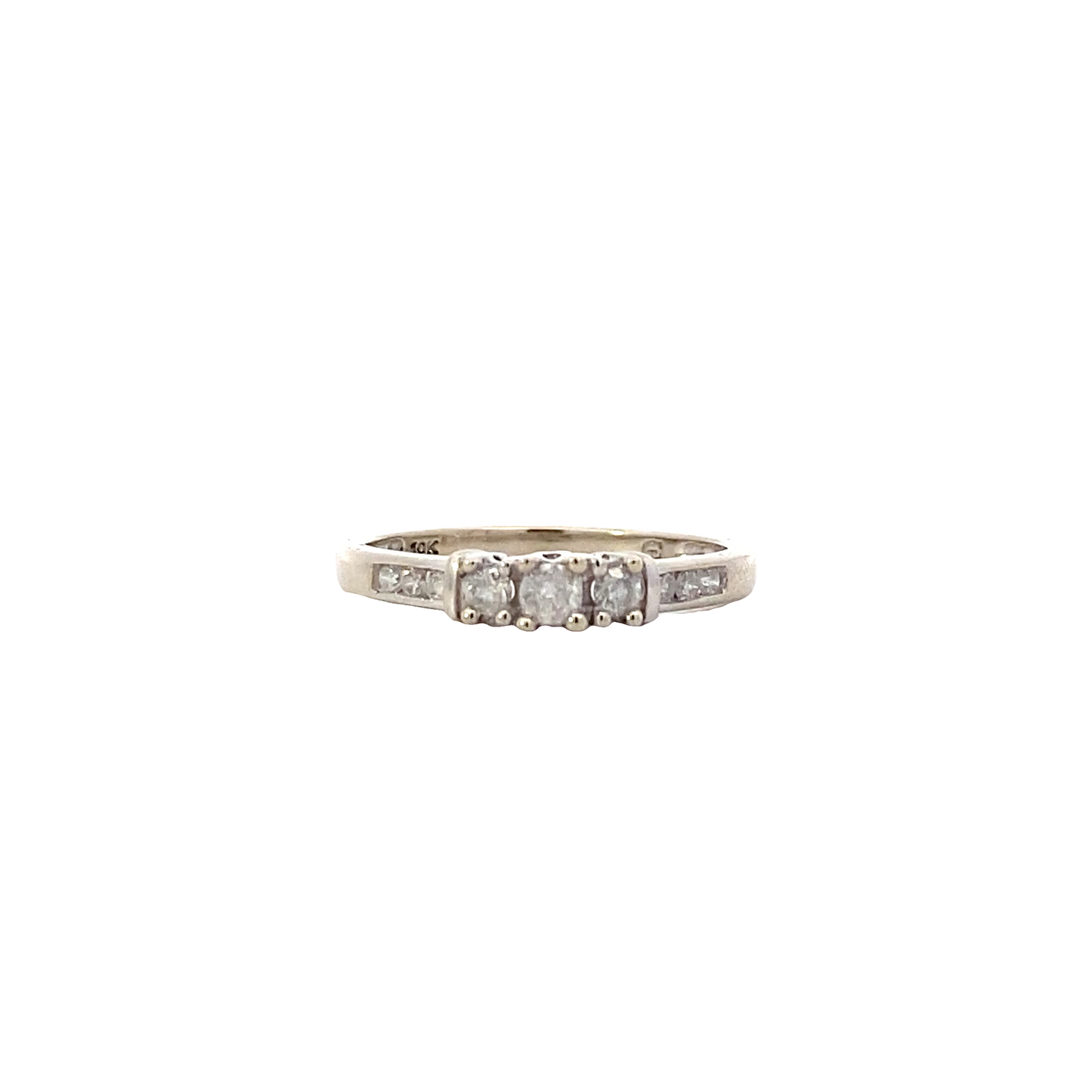 10K White Gold Women's Diamond Ring - 0.25ct