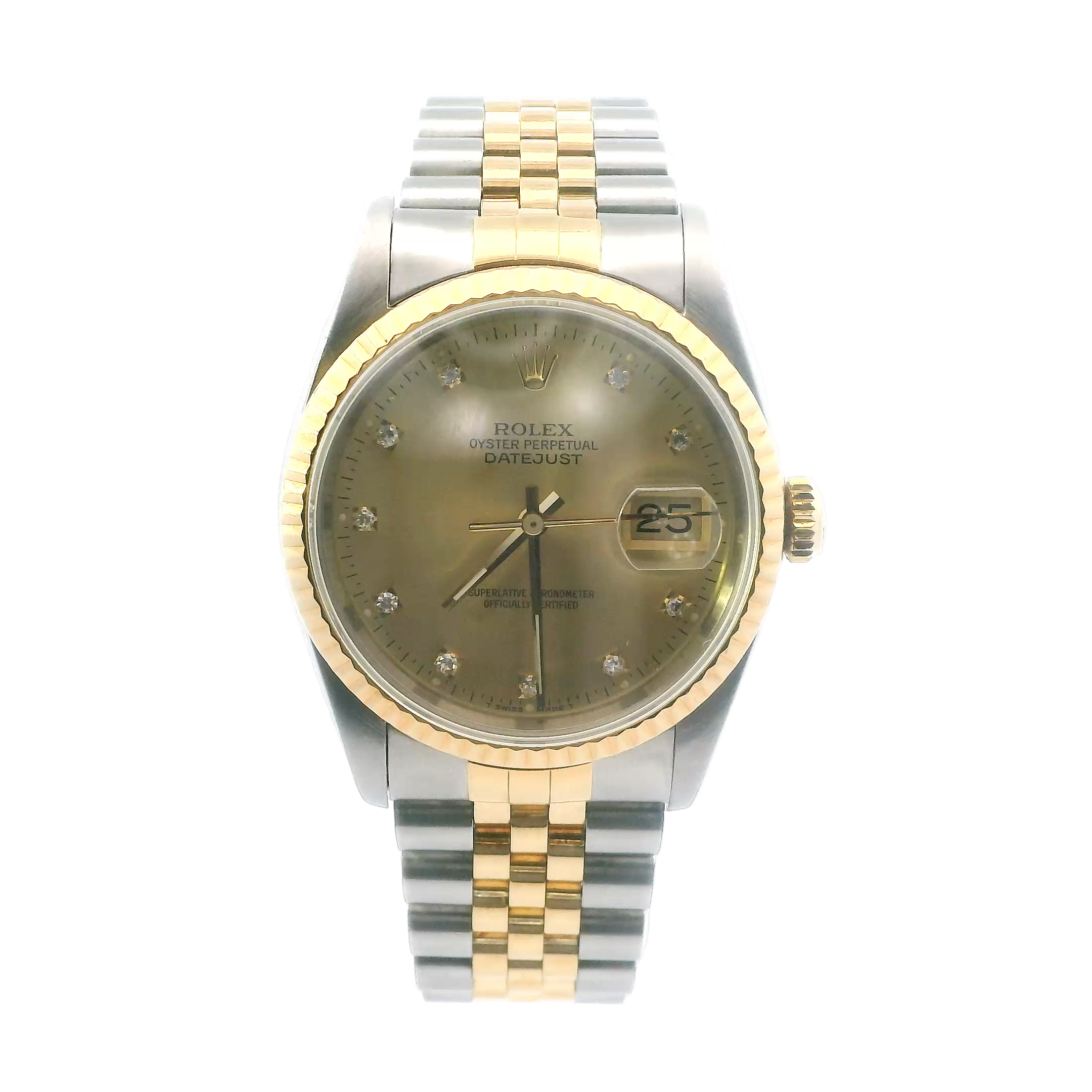 Rolex Oyster Perpetual Datejust Two Tone Wristwatch - 16233