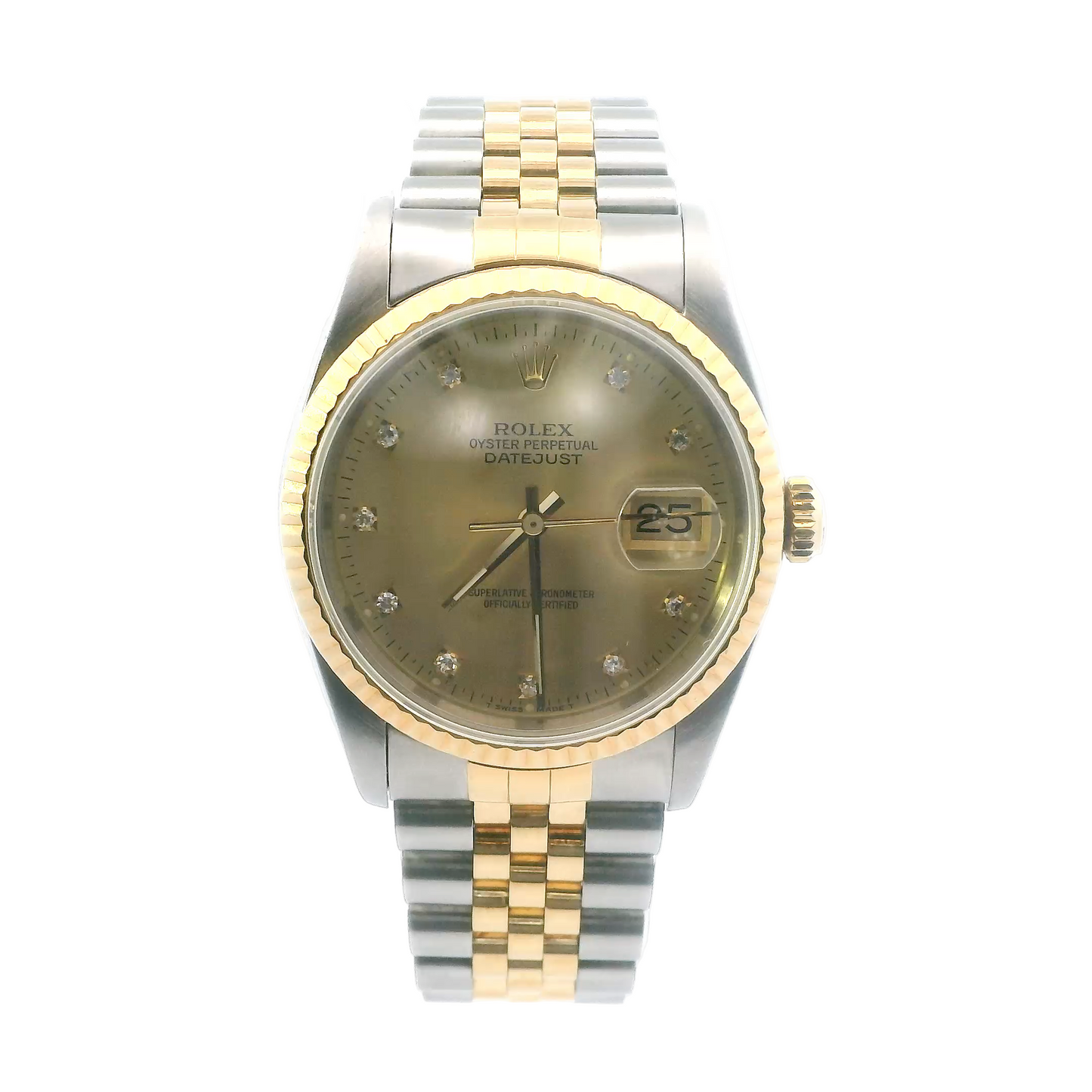 Rolex Oyster Perpetual Datejust Two Tone Wristwatch - 16233