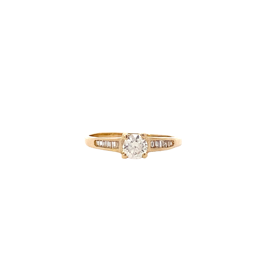 14K Yellow Gold Women's Diamond Ring - 0.29ct
