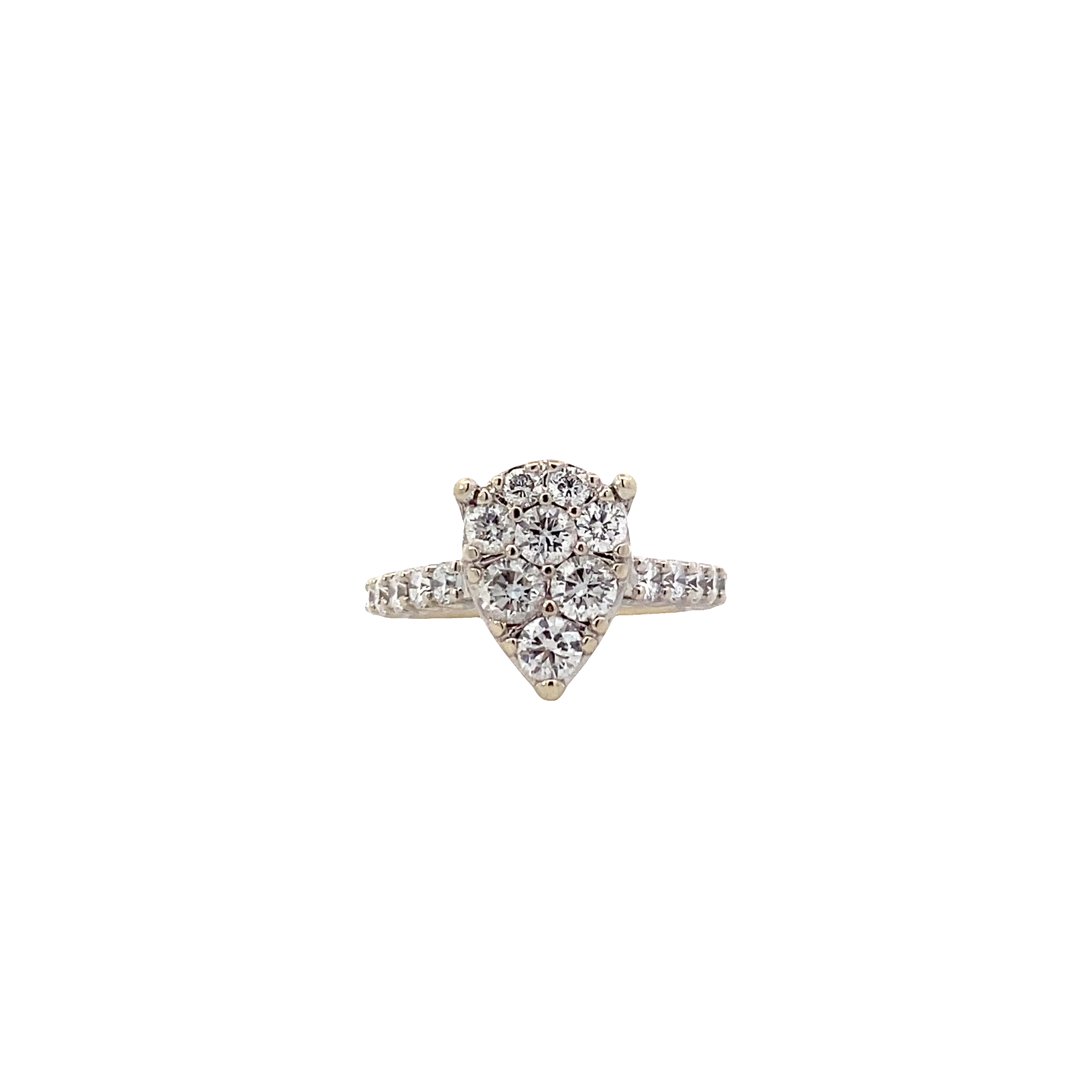14K White Gold Women's Lab Diamond Ring - 1.50ct