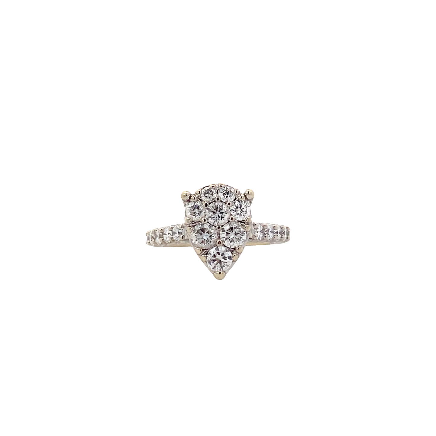 14K White Gold Women's Lab Diamond Ring - 1.50ct