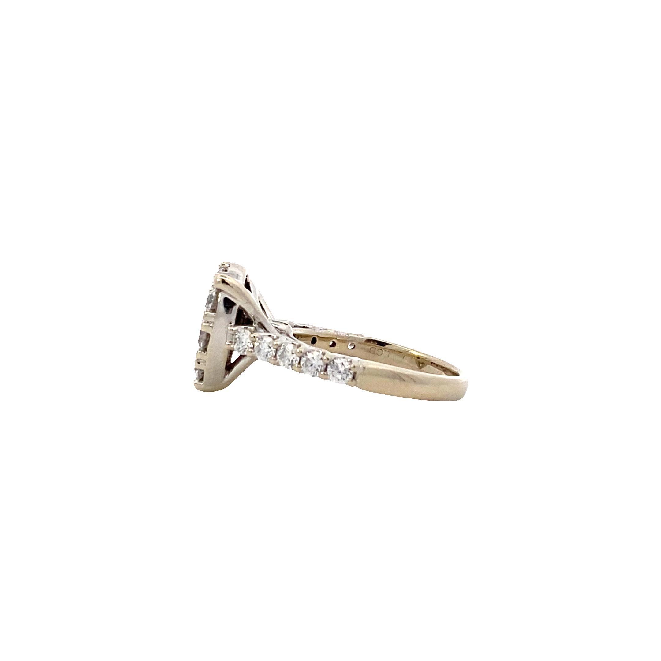 14K White Gold Women's Lab Diamond Ring - 1.50ct