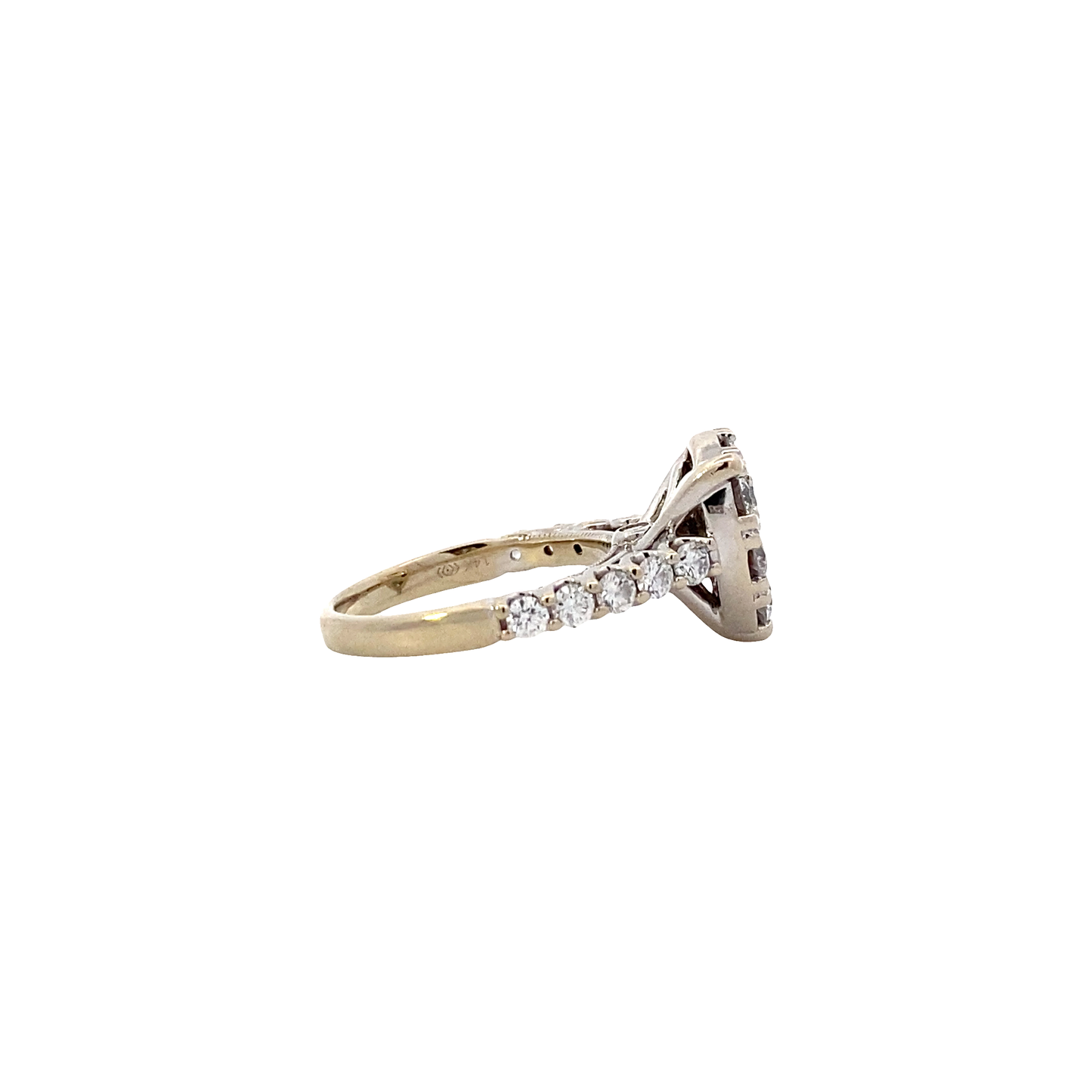 14K White Gold Women's Lab Diamond Ring - 1.50ct