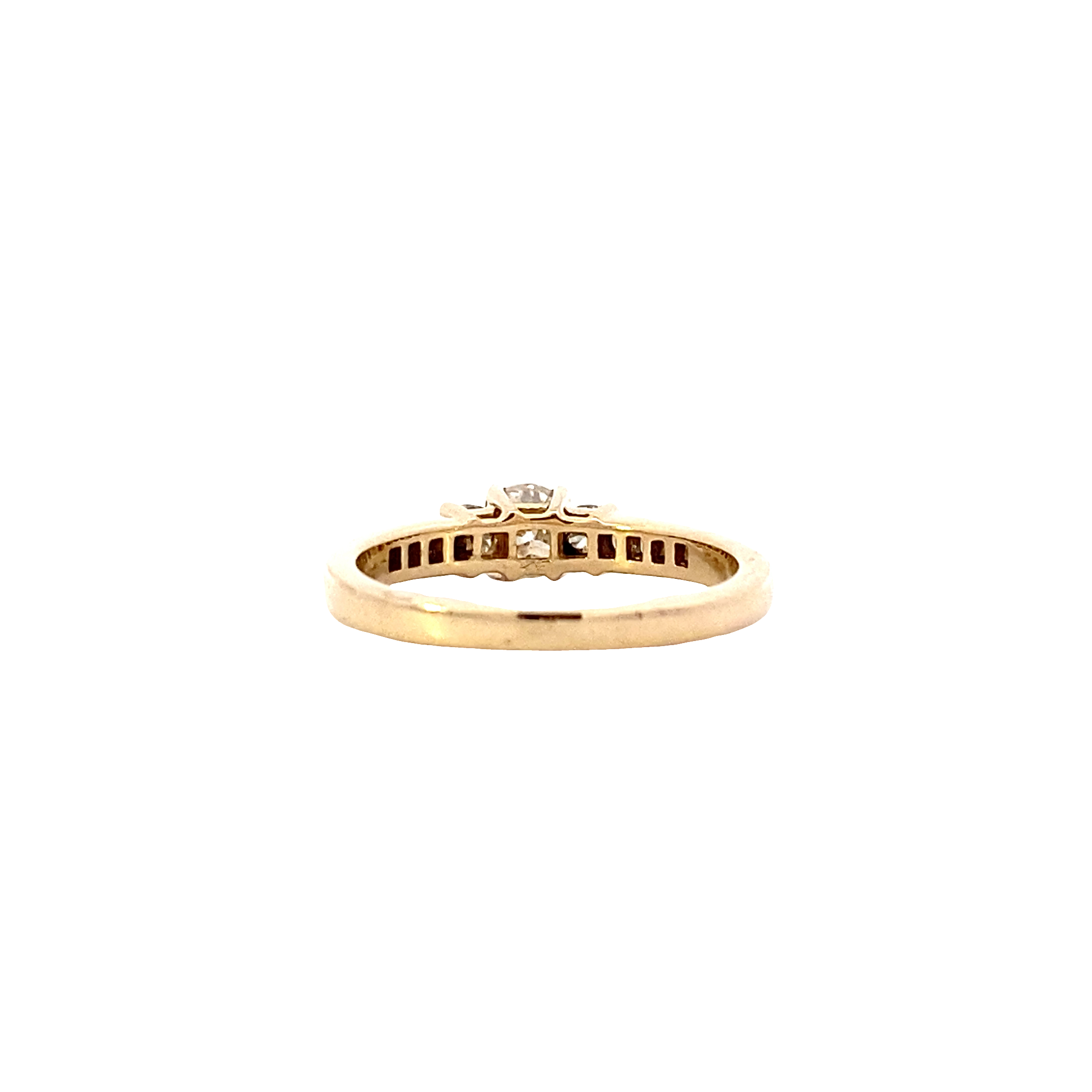 14K Yellow Gold Women's Diamond Ring - 0.85ct