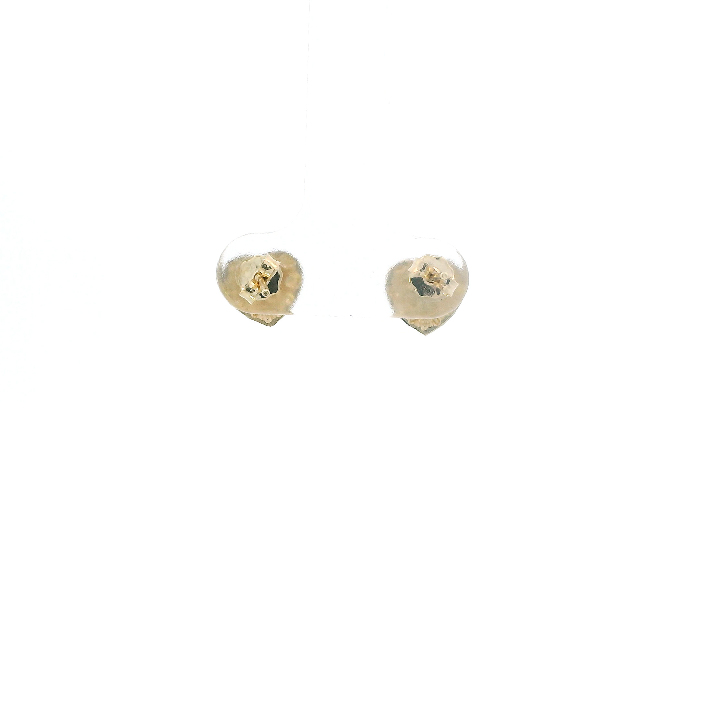10K Yellow Gold Nugget Heart Earrings