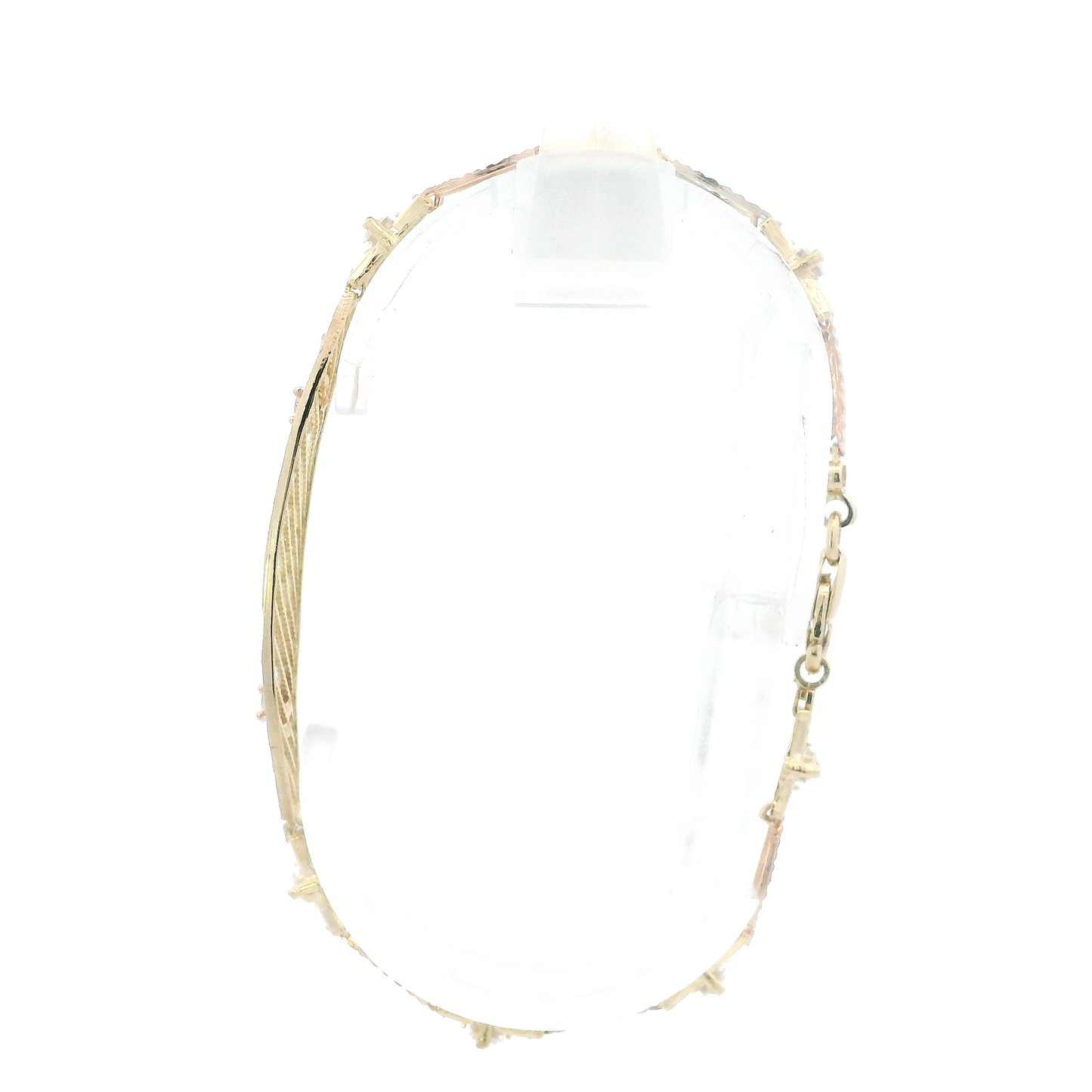 14K Tri Color Gold 7.5" "15 Anos" Bracelet