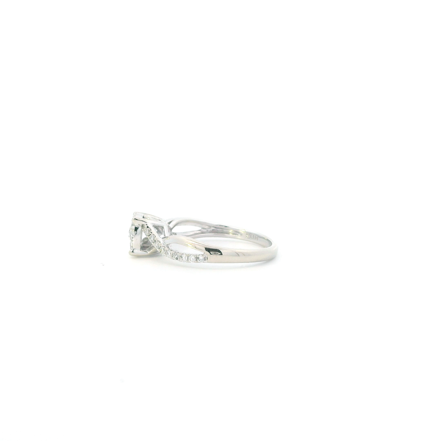 14K White Gold Diamond Womens Ring - 0.43ct