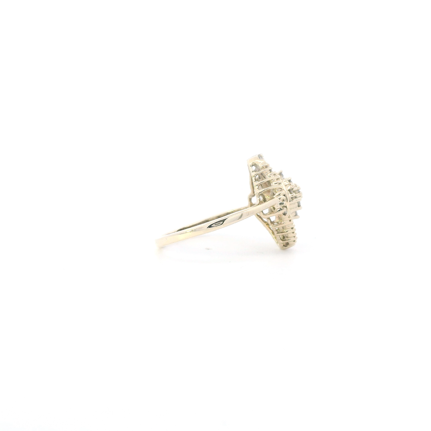 10K Yellow Gold Diamonds Womens Ring - 0.11ct