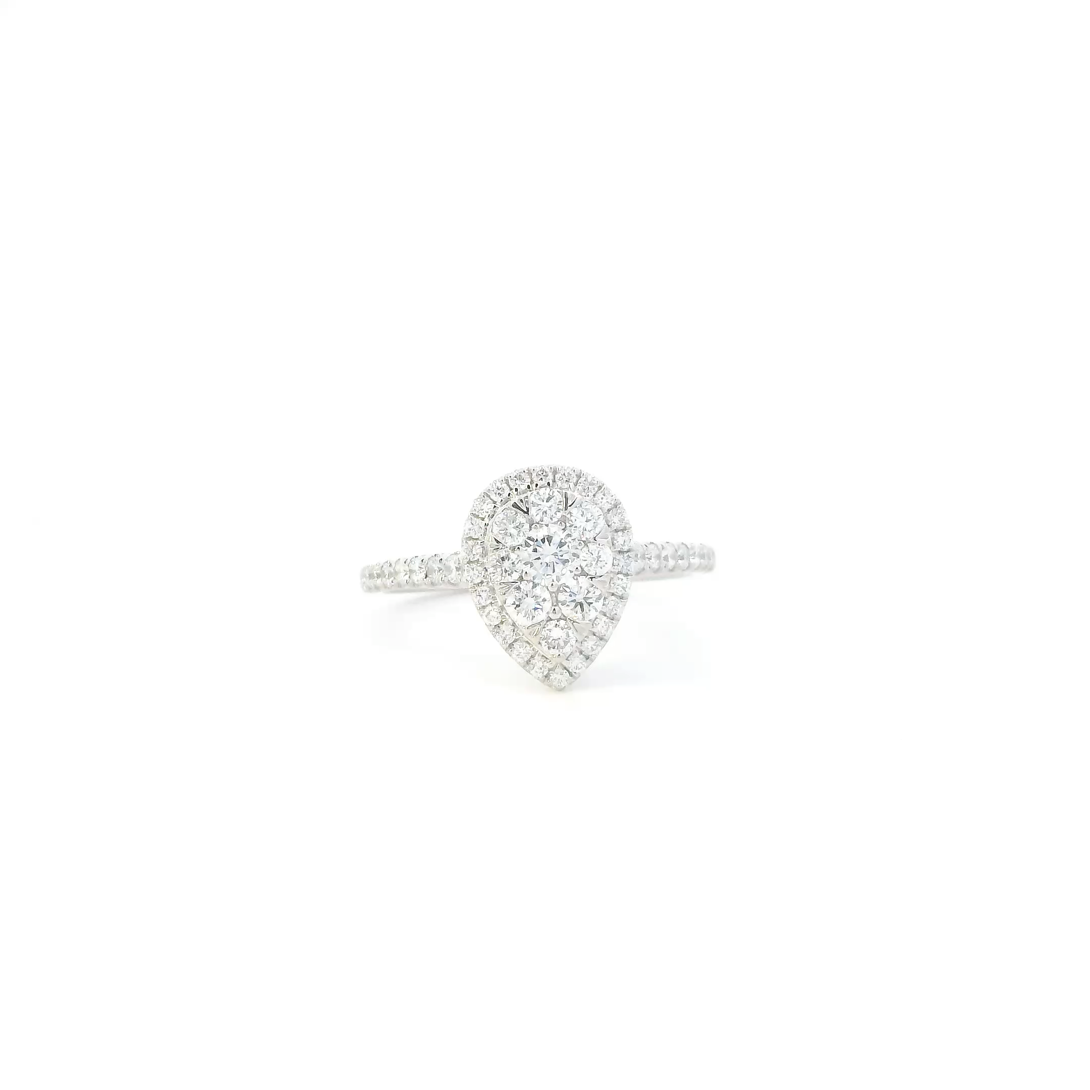 10K White Gold Lab Grown Diamond Womens Ring - 1.00ct