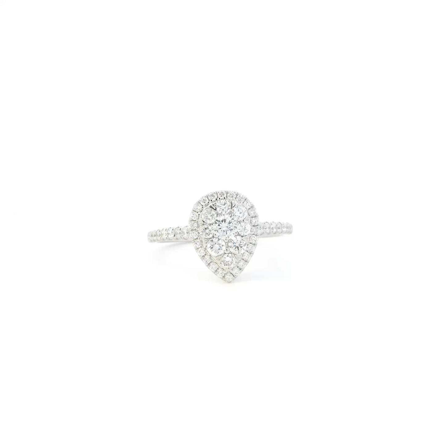 10K White Gold Lab Grown Diamond Womens Ring - 1.00ct