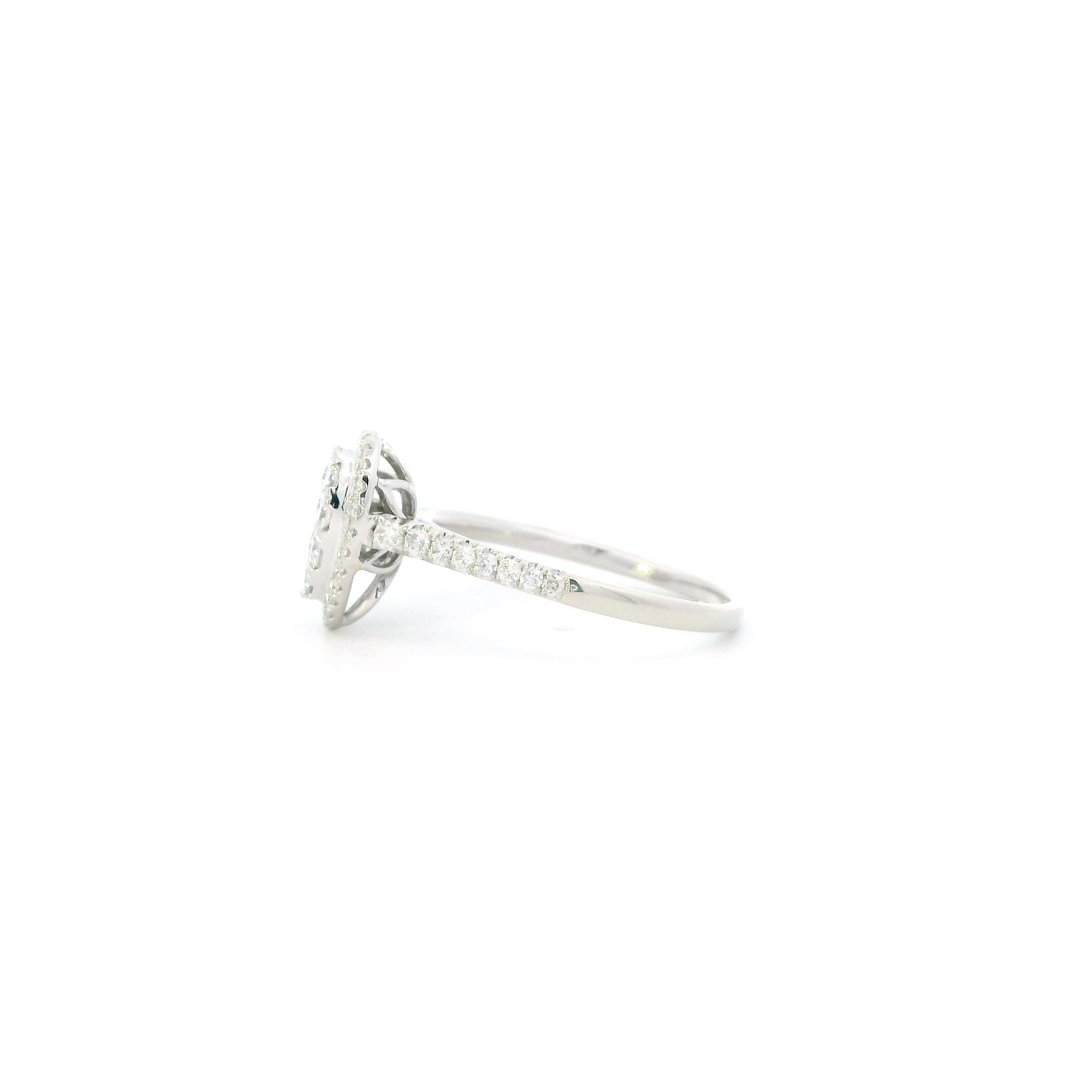 10K White Gold Lab Grown Diamond Womens Ring - 1.00ct