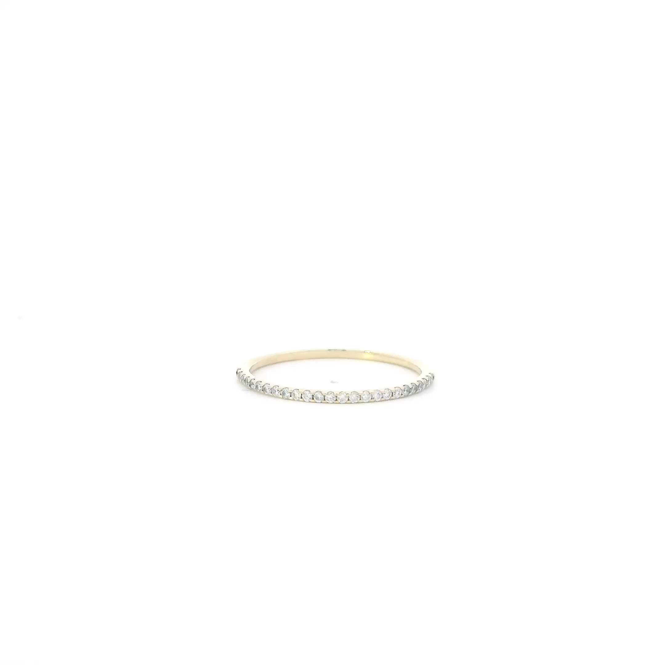 14K Yellow Gold Diamond Womens Ring - 0.16ct