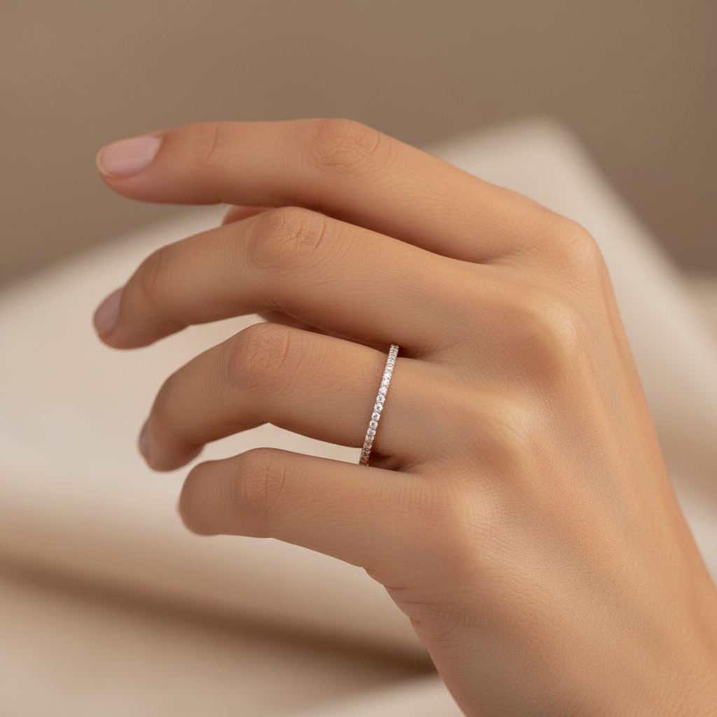 14K Yellow Gold Diamond Womens Ring - 0.16ct